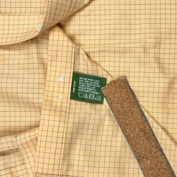 Orvis Yellow Windowpane Long Sleeve Shirt XL - Picture 2 of 9
